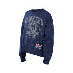 New York Yankees New Era Women's Throwback Oversized Boxy Sweatshirt - Navy Sweatshirts