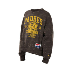 San Diego Padres New Era Women's Throwback Oversized Boxy Sweatshirt - Brown Sweatshirts