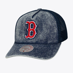 Boston Red Sox Mitchell & Ness Unisex Gameday Adjustable Trucker Hat - Navy Hats