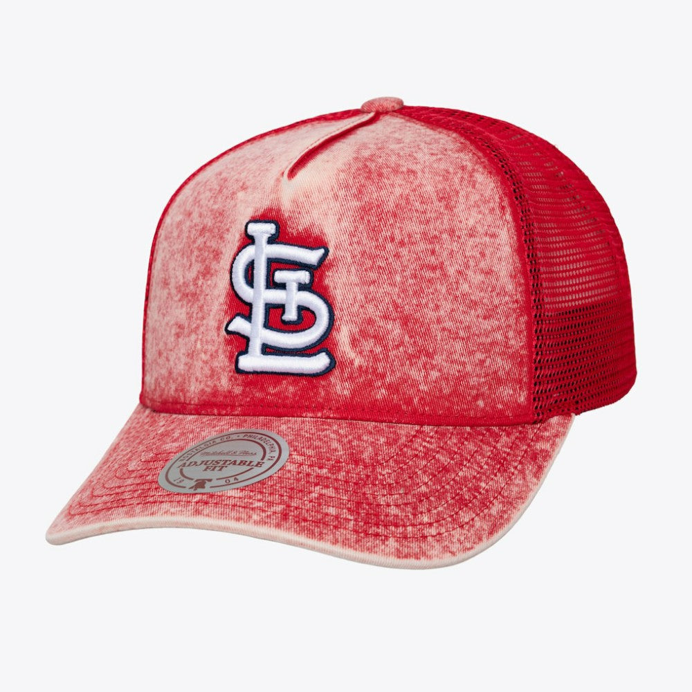 St. Louis Cardinals Mitchell & Ness Unisex Gameday Adjustable Trucker Hat - Red Hats
