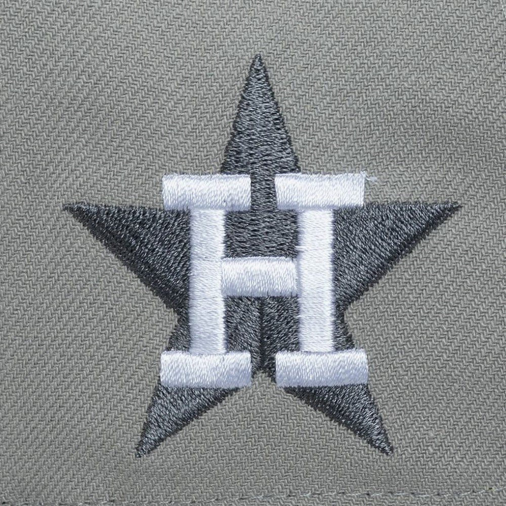 Houston Astros Mitchell & Ness Cooperstown Thunderstorm Head Coach Pro-Crown Adjustable Hat - Gray Hats