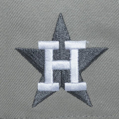 Houston Astros Mitchell & Ness Cooperstown Thunderstorm Head Coach Pro-Crown Adjustable Hat - Gray Hats