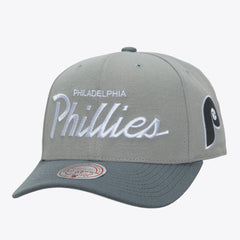 Philadelphia Phillies Mitchell & Ness Cooperstown Thunderstorm Head Coach Pro-Crown Adjustable Hat - Gray Hats
