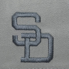 San Diego Padres Mitchell & Ness Cooperstown Thunderstorm Head Coach Pro-Crown Adjustable Hat - Gray Hats