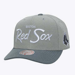 Boston Red Sox Mitchell & Ness Thunderstorm Head Coach Pro-Crown Adjustable Hat - Gray Hats