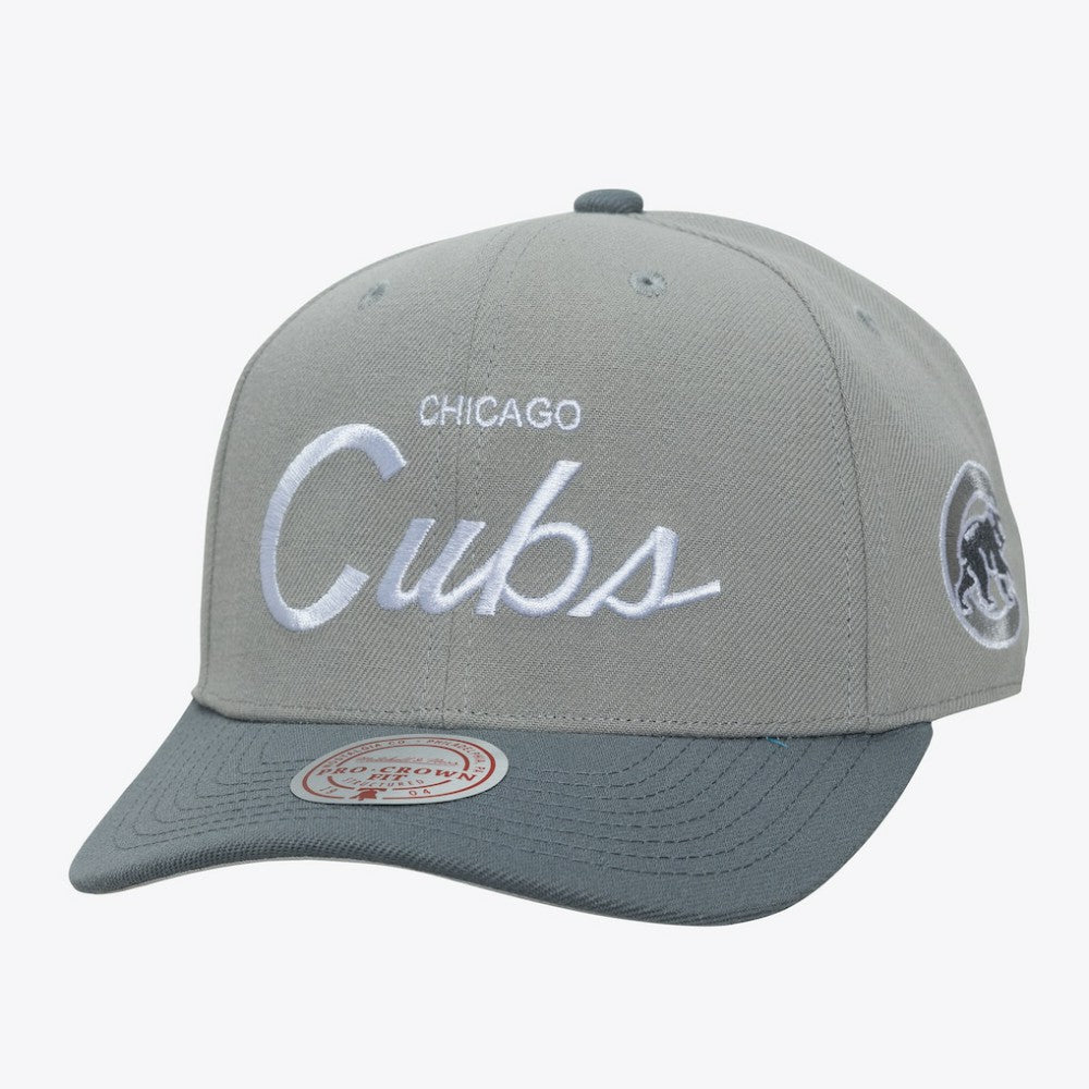 Chicago Cubs Mitchell & Ness Thunderstorm Head Coach Pro-Crown Adjustable Hat - Gray Hats
