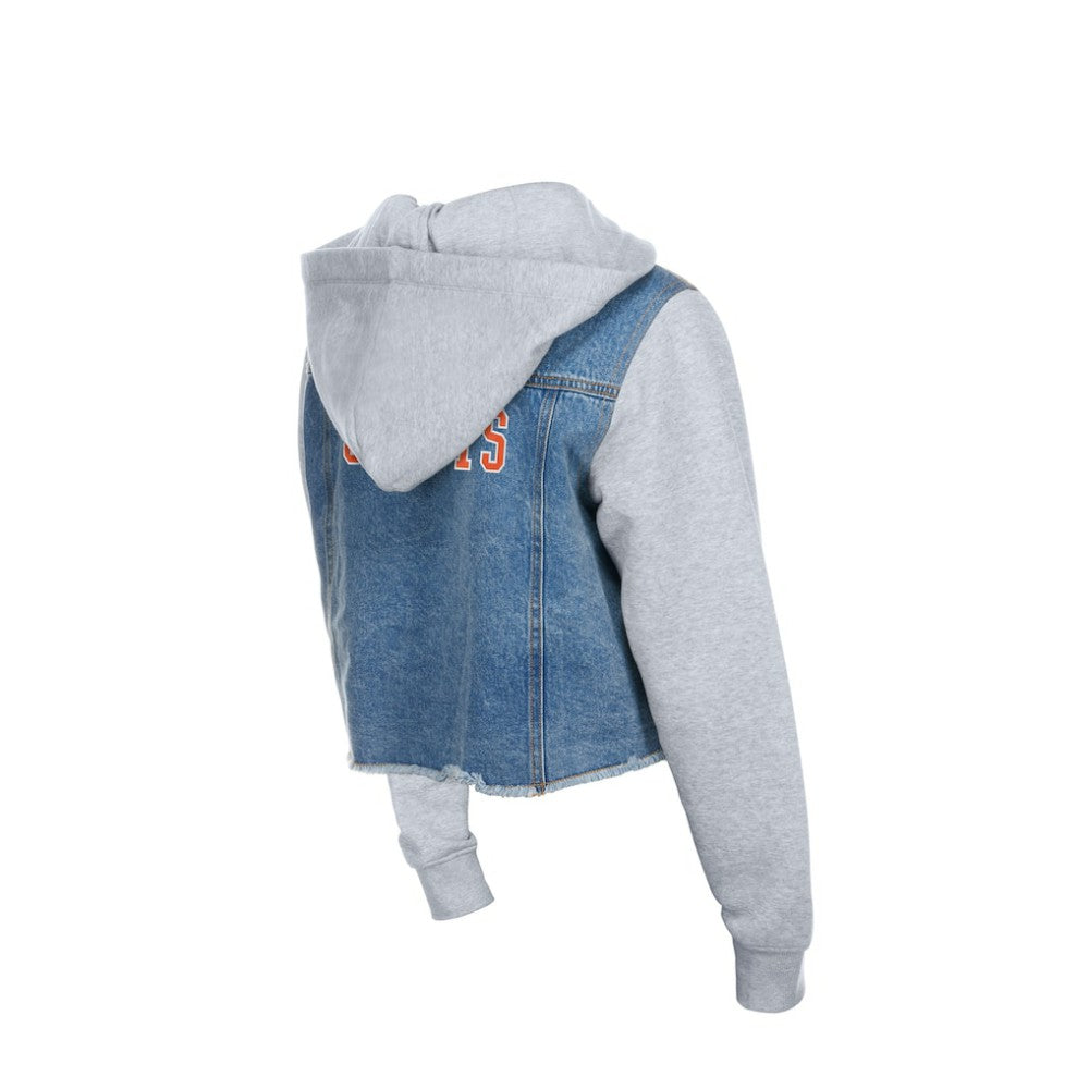 San Francisco Giants New Era Women's Full-Snap Gameday Hybrid Hoodie - Denim Hoodies