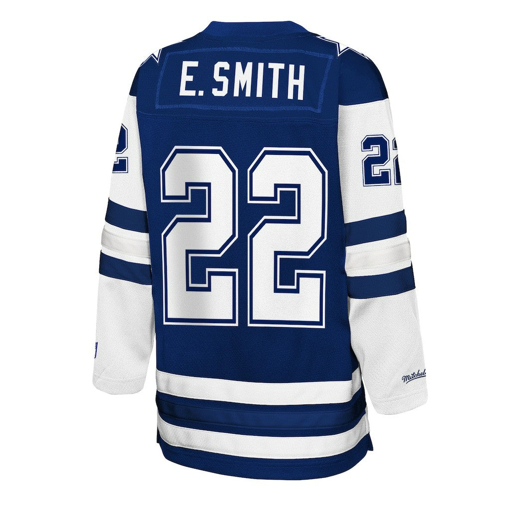 Emmitt Smith Dallas Cowboys Youth Hockey Fashion Jersey Navy