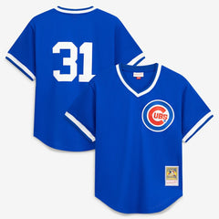 Greg Maddux Chicago Cubs Mitchell & Ness Authentic Batting Practice Jersey - Royal Jerseys