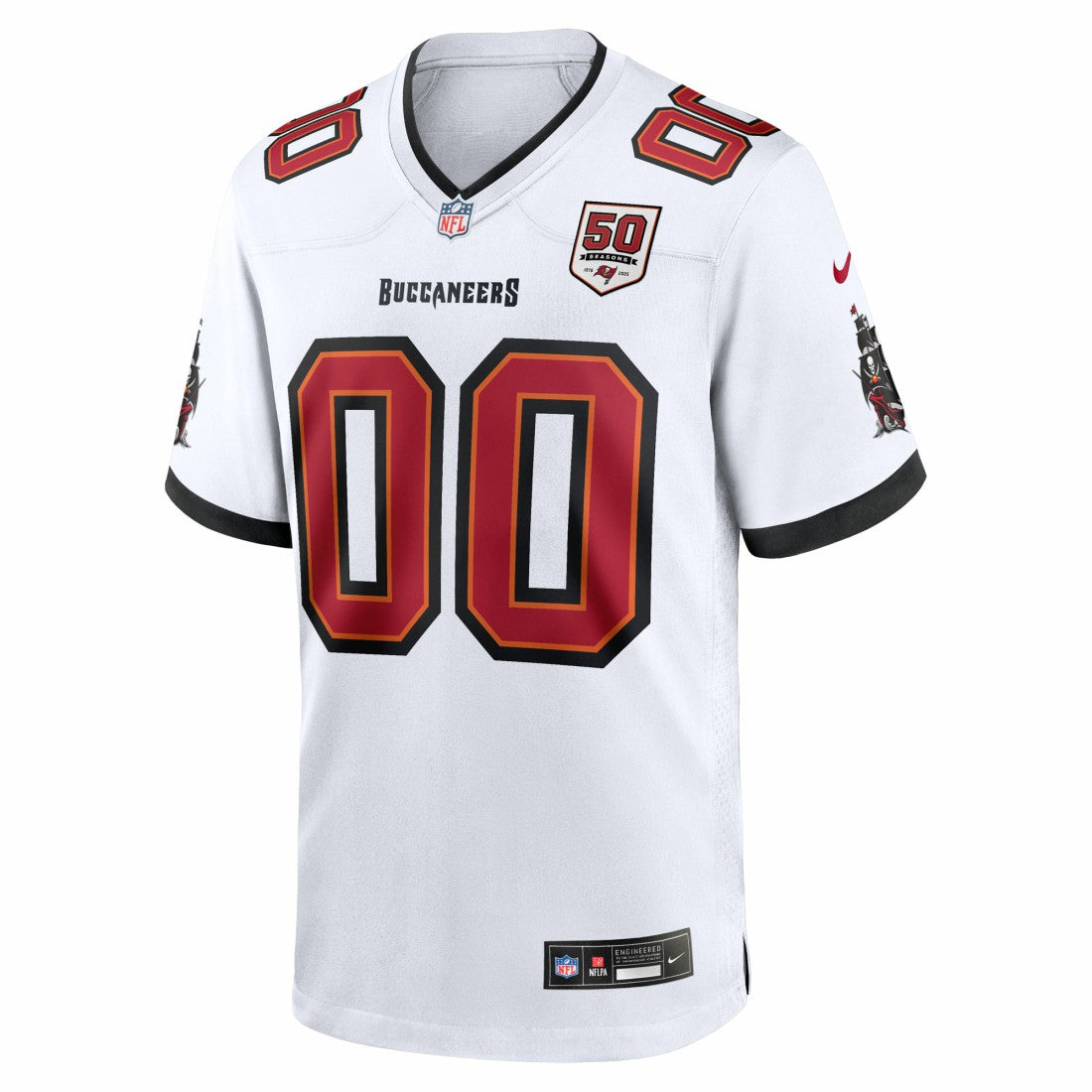 Tampa Bay Buccaneers 50th Season Custom Game Jersey White