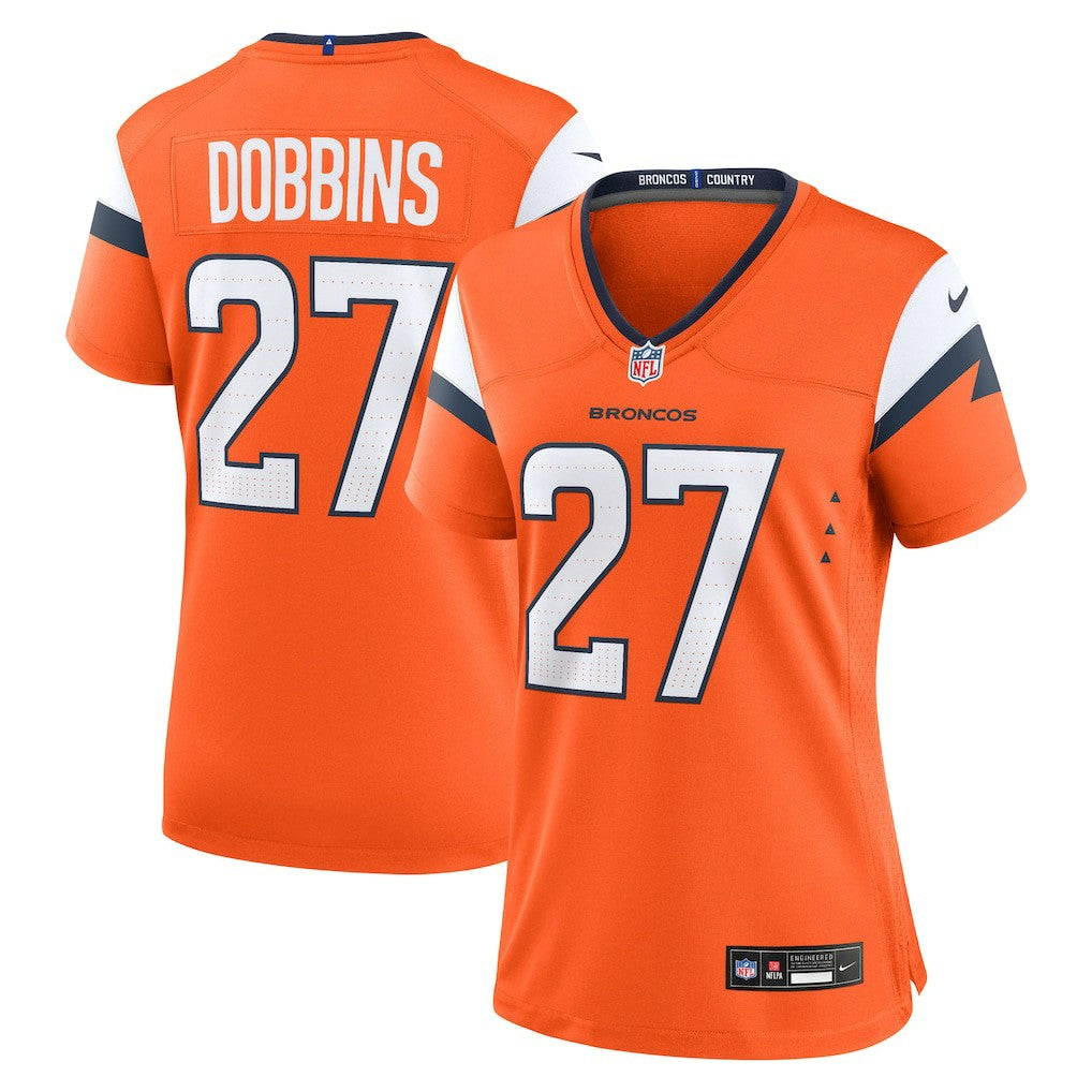 J.K. Dobbins Denver Broncos Women's Team Game Jersey Orange