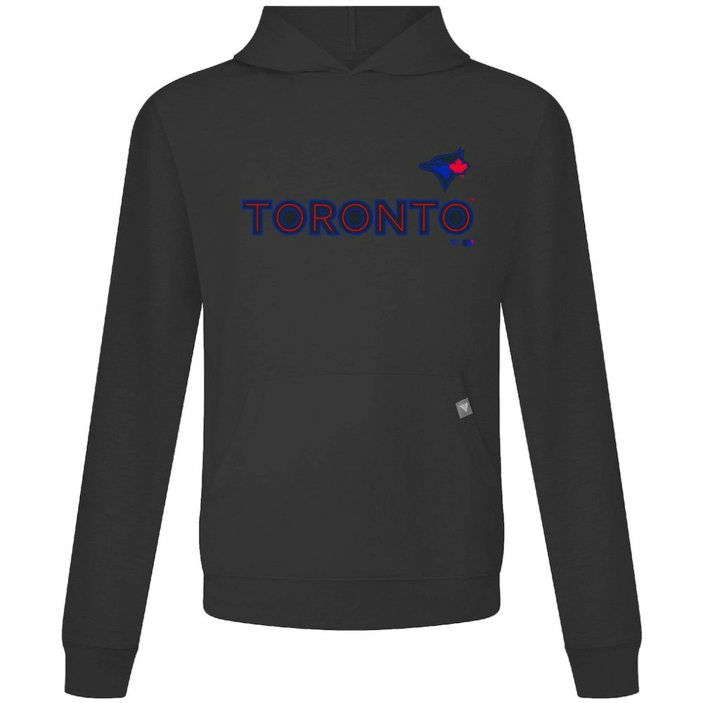 Toronto Blue Jays Levelwear City Connect Relay Core Logo Pullover Hoodie - Black Hoodies