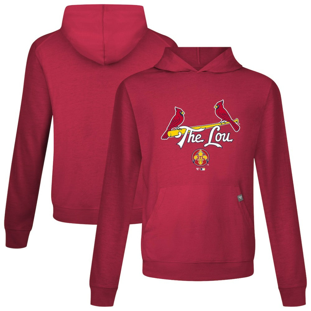 St. Louis Cardinals Levelwear City Connect Relay Back Splash Pullover Hoodie - Red Hoodies