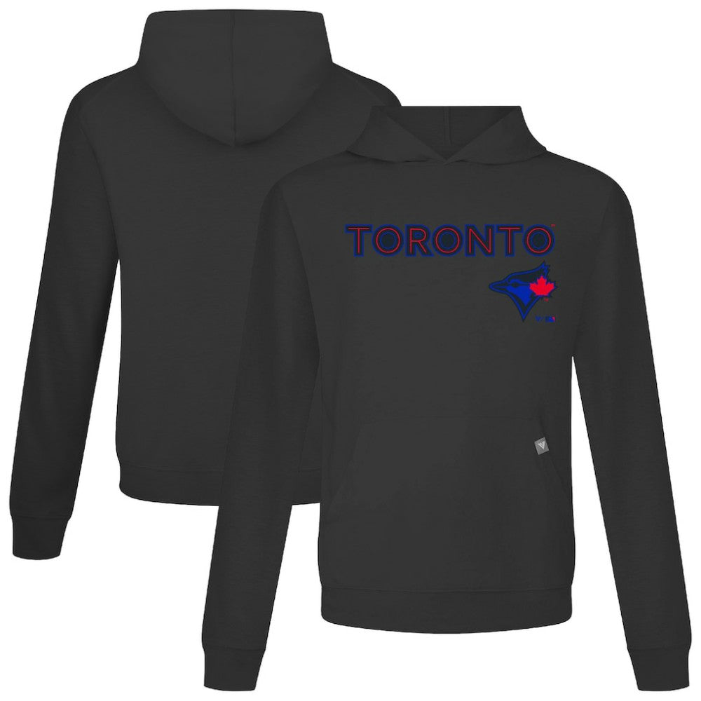 Toronto Blue Jays Levelwear City Connect Relay Back Splash Pullover Hoodie - Black Hoodies