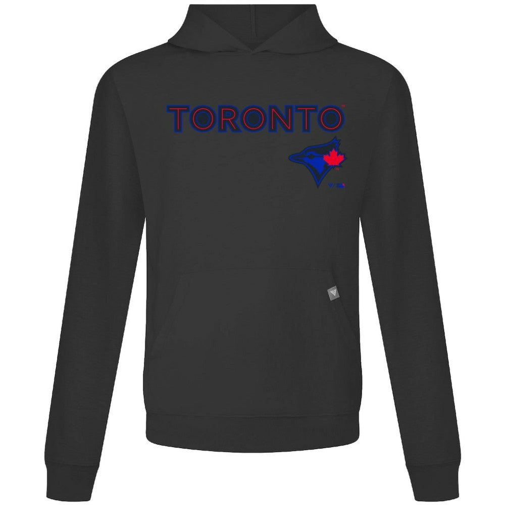 Toronto Blue Jays Levelwear City Connect Relay Back Splash Pullover Hoodie - Black Hoodies