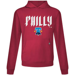 Philadelphia Phillies Levelwear City Connect Relay Back Splash Pullover Hoodie - Red Hoodies