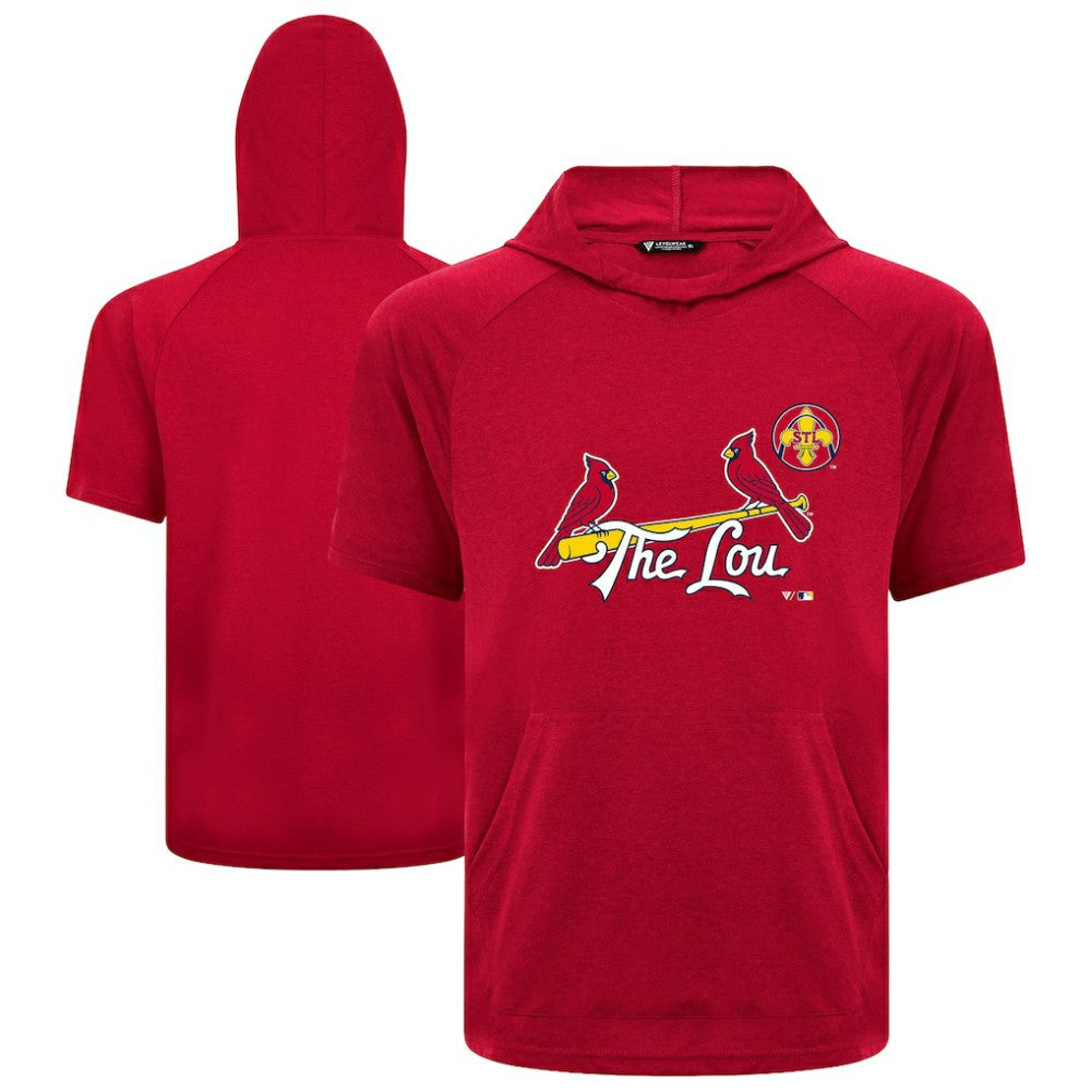 St. Louis Cardinals Levelwear City Connect Phase Core Logo Pullover Hoodie T-Shirt - Red Hoodies