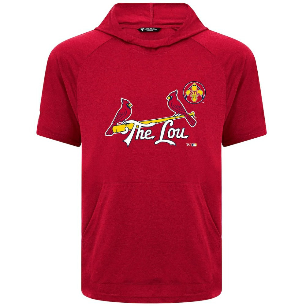 St. Louis Cardinals Levelwear City Connect Phase Core Logo Pullover Hoodie T-Shirt - Red Hoodies