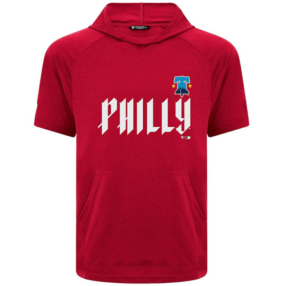 Philadelphia Phillies Levelwear City Connect Phase Core Logo Pullover Hoodie T-Shirt - Red Hoodies