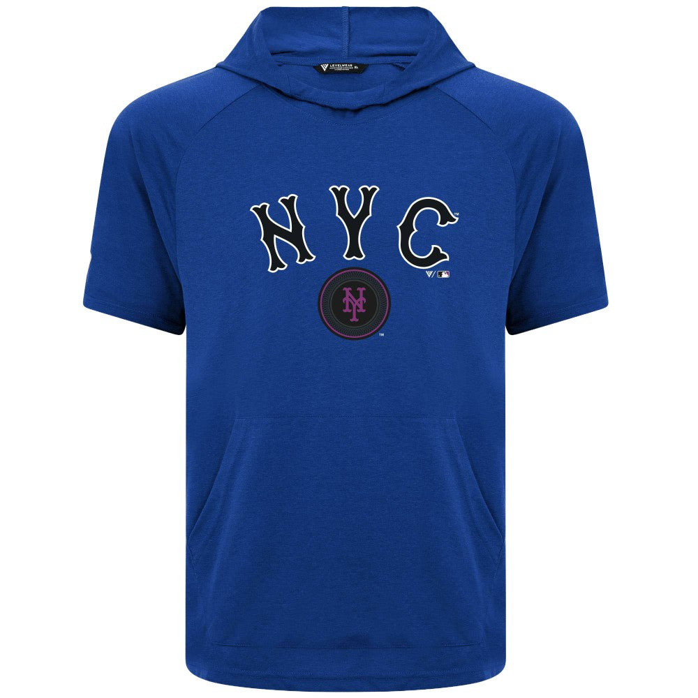 New York Mets Levelwear City Connect Phase Back Plash Hoodie T-Shirt - Royal Hoodies
