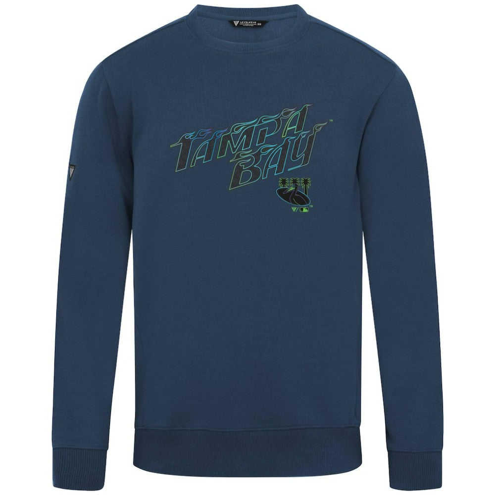 Tampa Bay Rays Levelwear City Connect Zane Back Splash Sweatshirt - Navy Sweatshirts