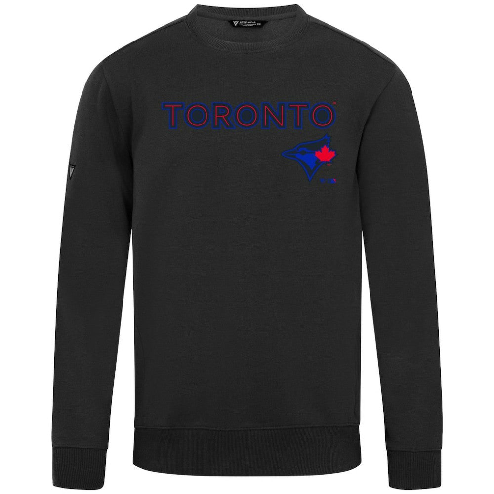 Toronto Blue Jays Levelwear City Connect Zane Back Splash Sweatshirt - Black Sweatshirts