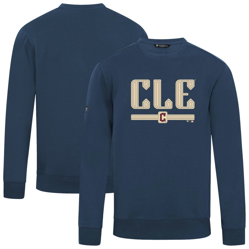 Cleveland Guardians Levelwear City Connect Zane Back Splash Sweatshirt - Navy Sweatshirts