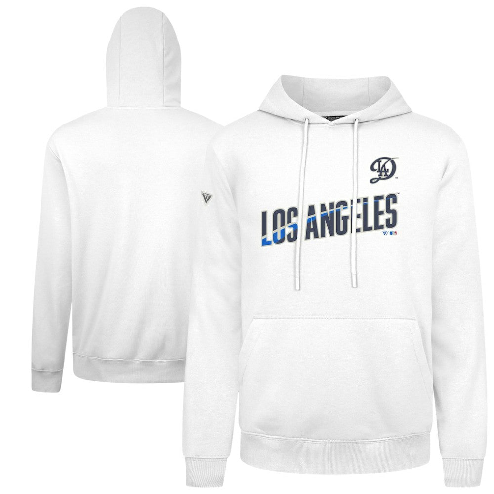 Los Angeles Dodgers Levelwear City Connect Podium Core Logo Pullover Hoodie - White Hoodies