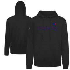 Toronto Blue Jays Levelwear City Connect Podium Core Logo Pullover Hoodie - Black Hoodies