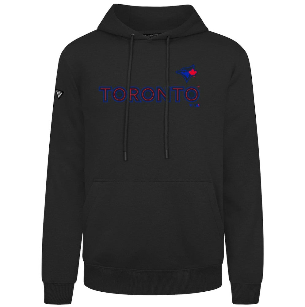 Toronto Blue Jays Levelwear City Connect Podium Core Logo Pullover Hoodie - Black Hoodies