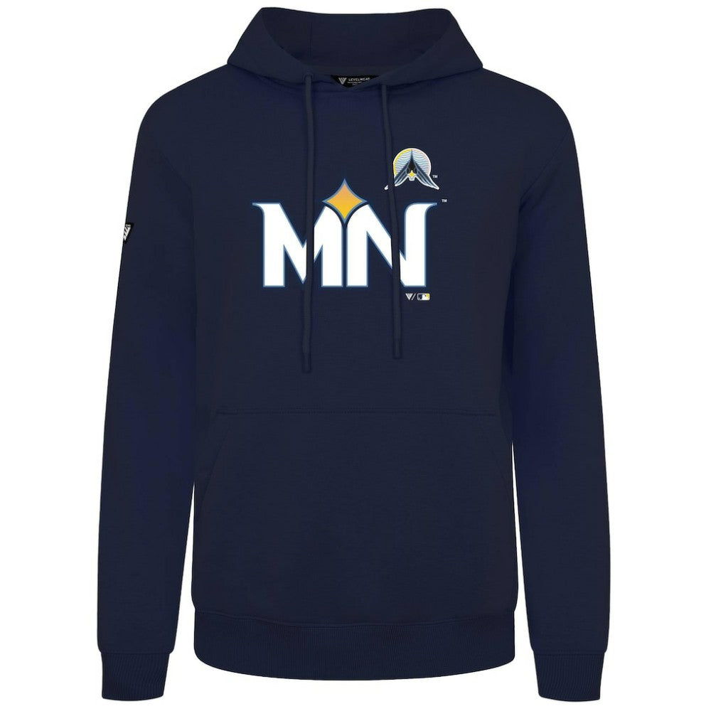 Minnesota Twins Levelwear City Connect Podium Core Logo Pullover Hoodie - Navy Hoodies