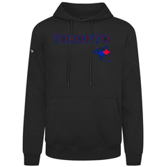 Toronto Blue Jays Levelwear City Connect Podium Back Splash Pullover Hoodie - Black Hoodies