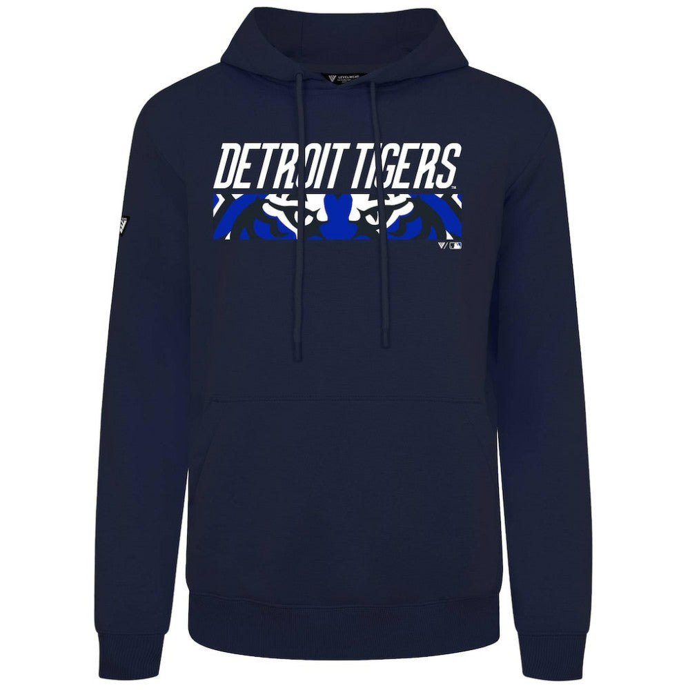 Detroit Tigers Levelwear City Connect Podium Back Splash Pullover Hoodie - Navy Hoodies