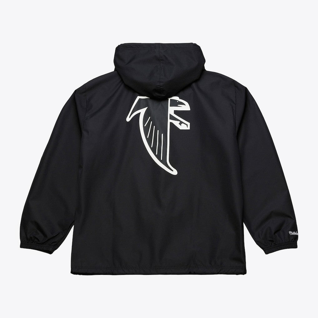 Atlanta Falcons Coaches Full-Snap Hooded Windbreaker Jacket Black
