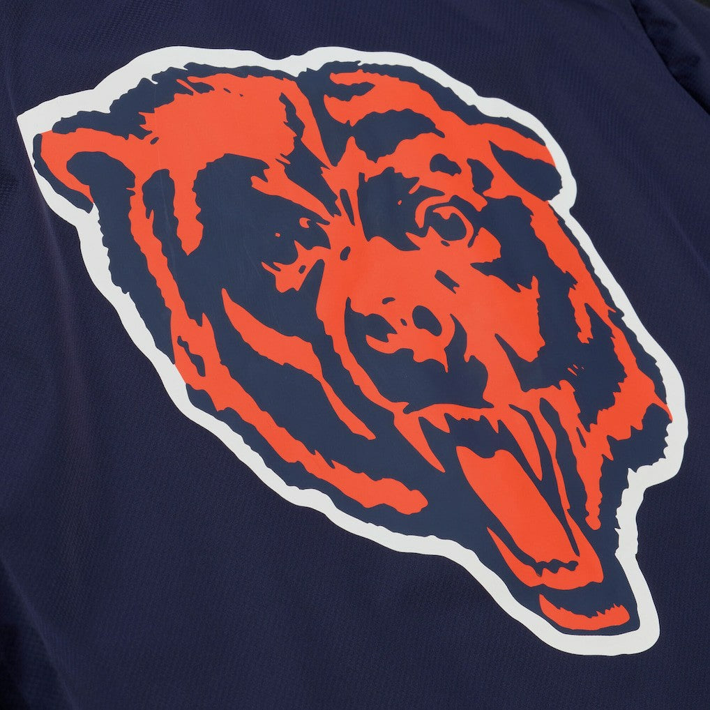 Chicago Bears Coaches Full-Snap Hooded Windbreaker Jacket Navy