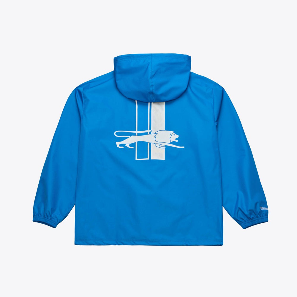 Detroit Lions Coaches Full-Snap Hooded Windbreaker Jacket Blue