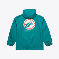 Miami Dolphins Coaches Full-Snap Hooded Windbreaker Jacket Aqua