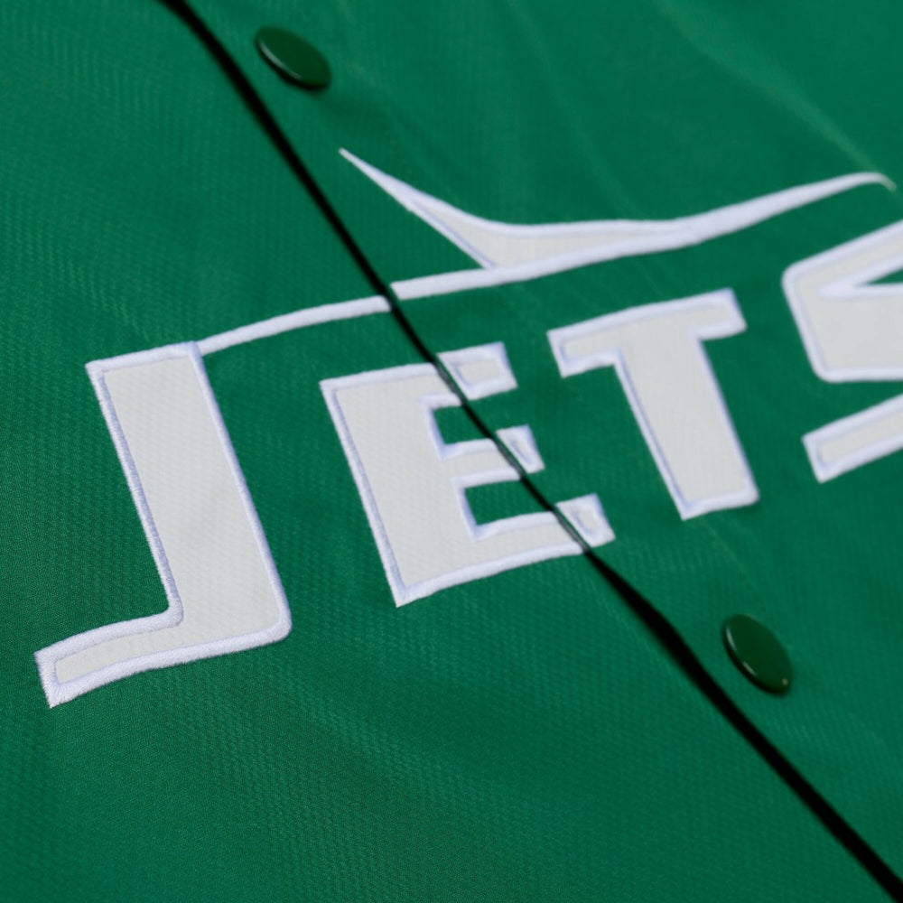 New York Jets Coaches Full-Snap Hooded Windbreaker Jacket Green