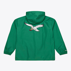 Philadelphia Eagles Coaches Full-Snap Hooded Windbreaker Jacket Kelly Green