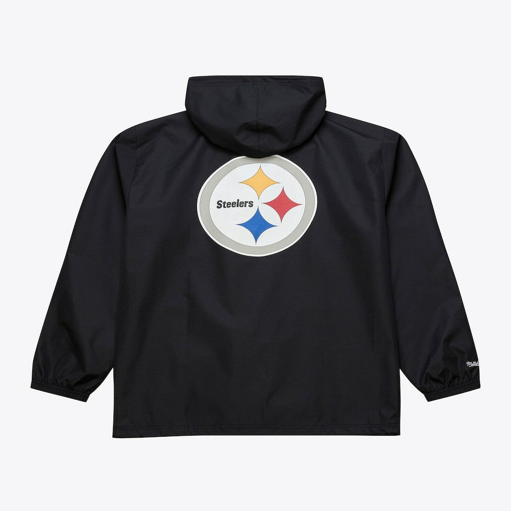 Pittsburgh Steelers Coaches Full-Snap Hooded Windbreaker Jacket Black
