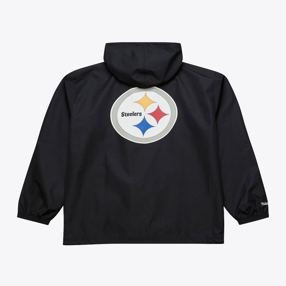 Pittsburgh Steelers Coaches Full-Snap Hooded Windbreaker Jacket Black