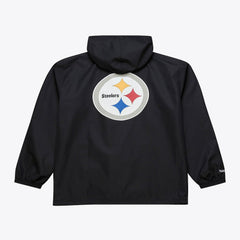 Pittsburgh Steelers Coaches Full-Snap Hooded Windbreaker Jacket Black