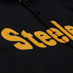 Pittsburgh Steelers Coaches Full-Snap Hooded Windbreaker Jacket Black