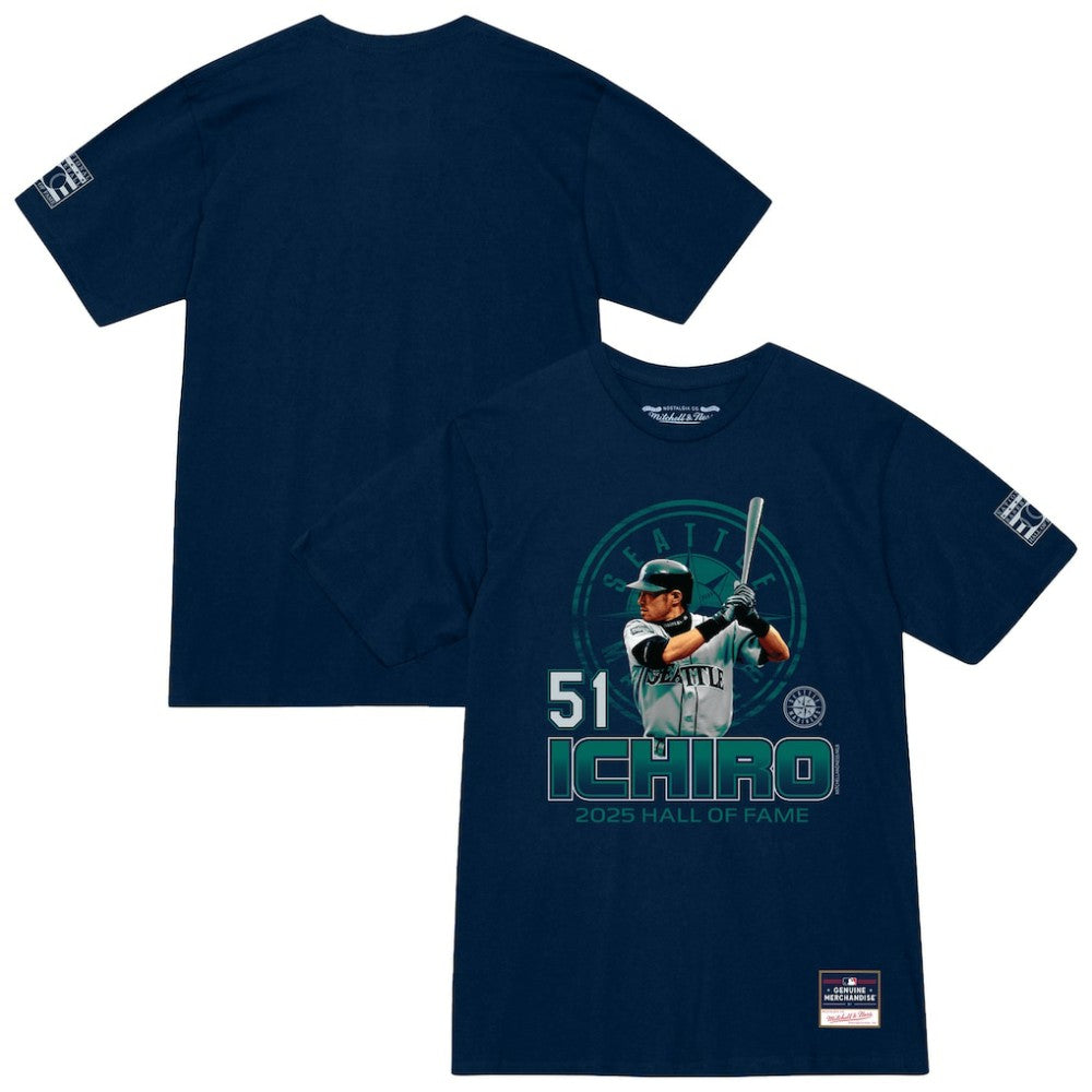 Ichiro Suzuki Seattle Mariners Mitchell & Ness Hall of Fame Hitter T-Shirt - Navy T-shirts