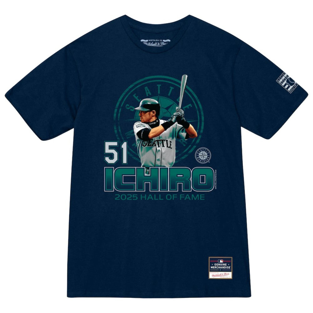 Ichiro Suzuki Seattle Mariners Mitchell & Ness Hall of Fame Hitter T-Shirt - Navy T-shirts