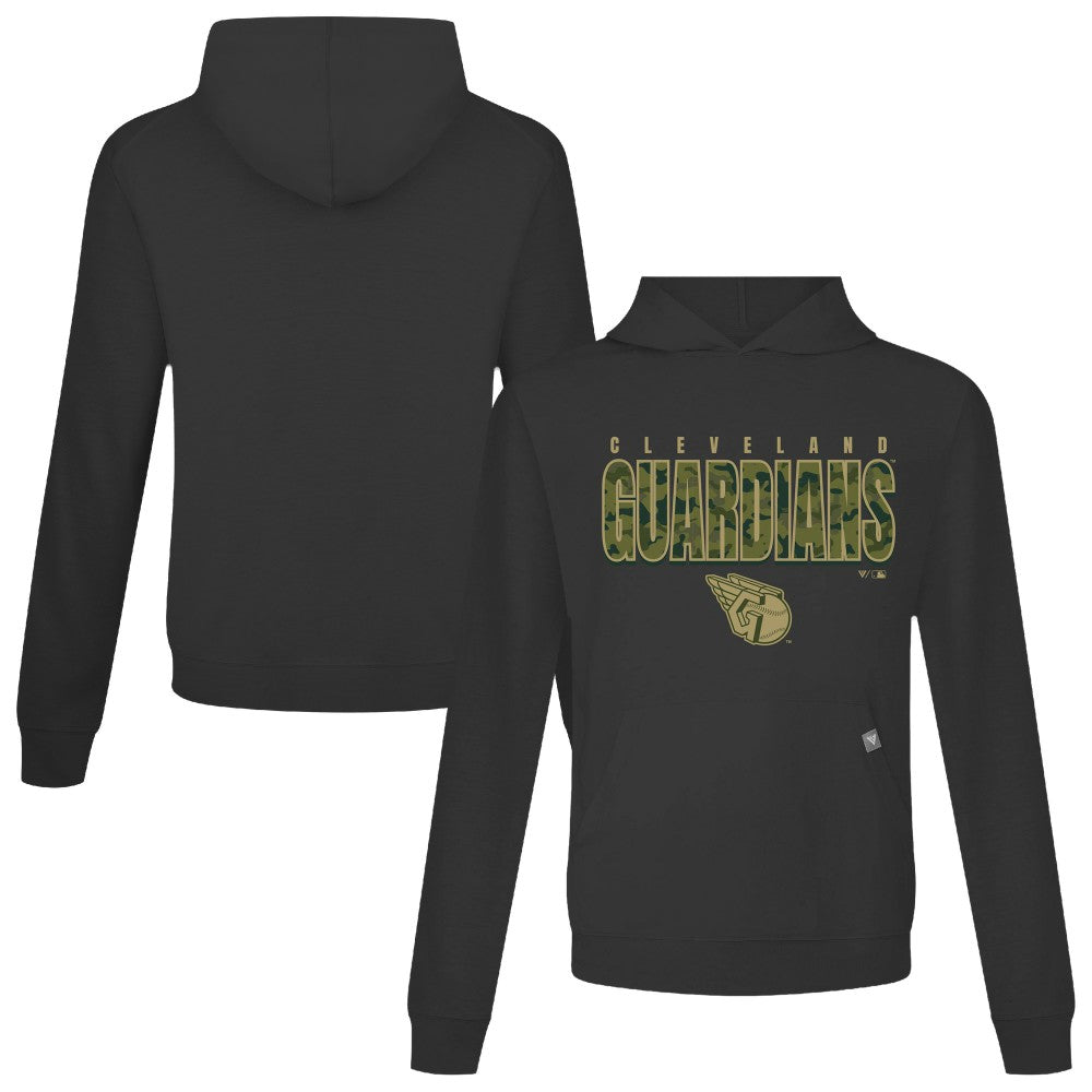 Cleveland Guardians Levelwear Relay Protect Pullover Hoodie - Black Hoodies