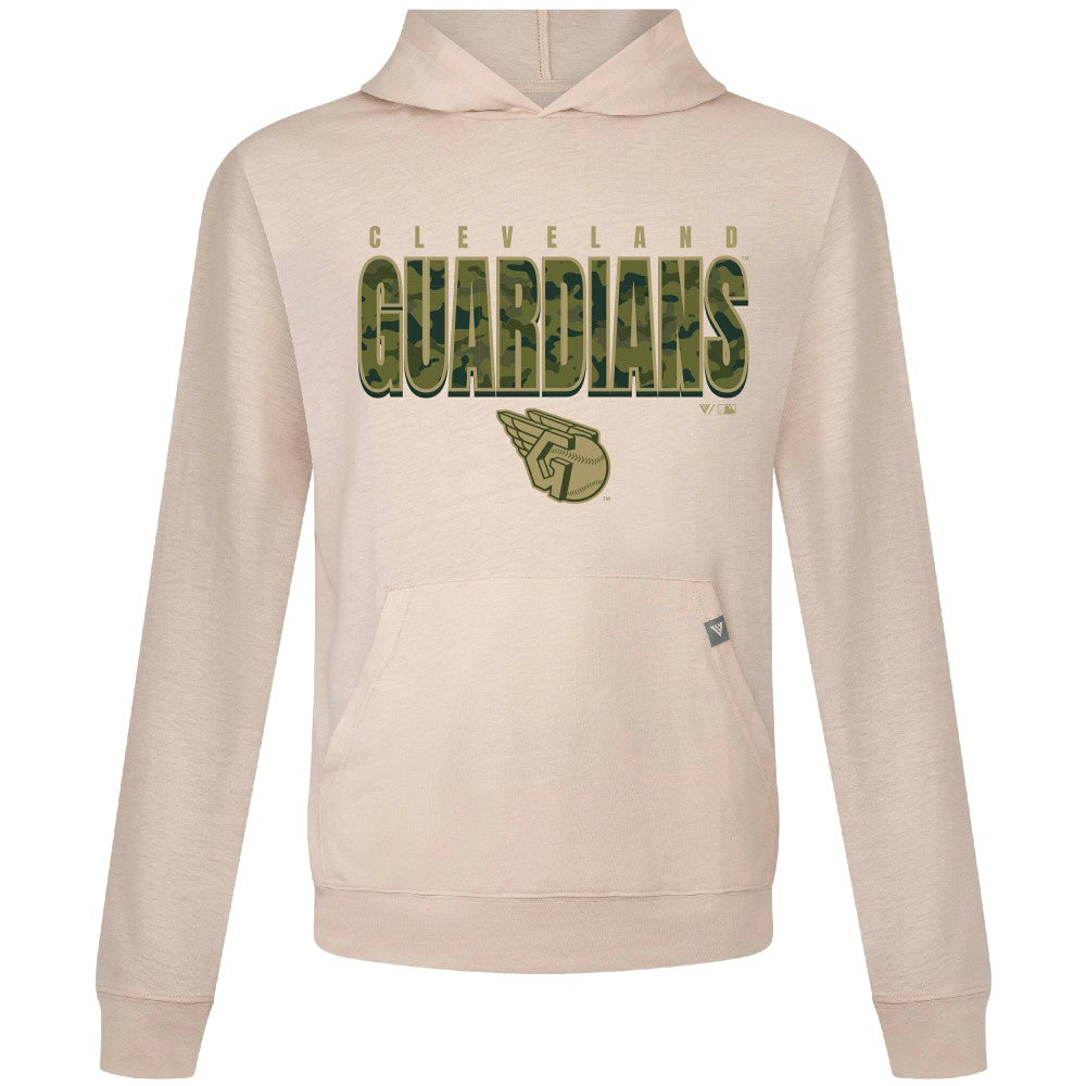 Cleveland Guardians Levelwear Relay Protect Pullover Hoodie - Khaki Hoodies