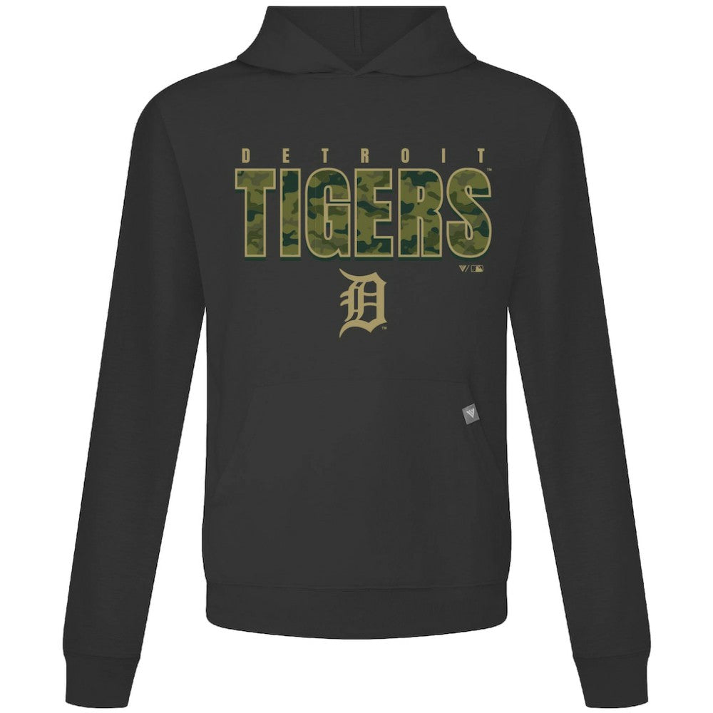 Detroit Tigers Levelwear Relay Protect Pullover Hoodie - Black Hoodies