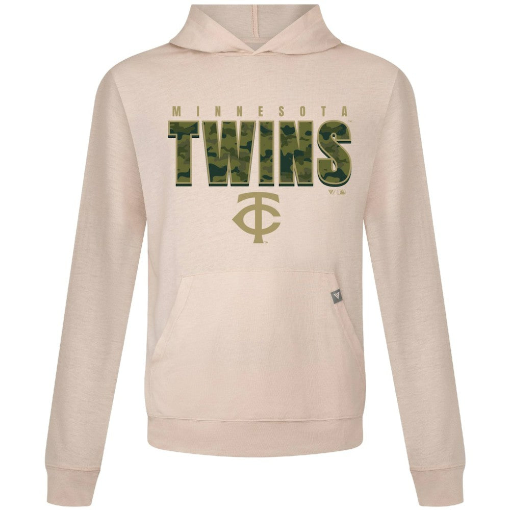 Minnesota Twins Levelwear Relay Protect Pullover Hoodie - Khaki Hoodies