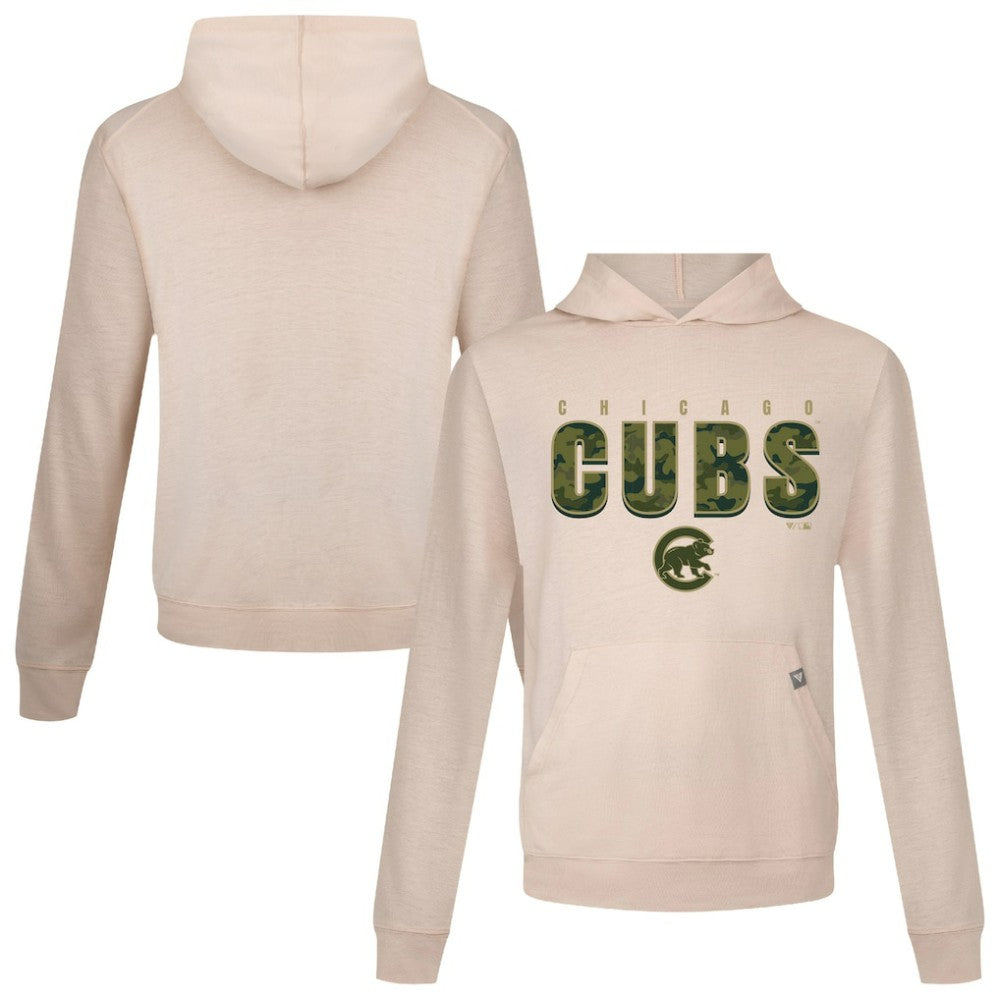 Chicago Cubs Levelwear Relay Protect Pullover Hoodie - Khaki Hoodies